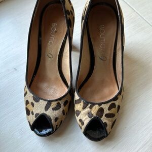 Animal print open toe 2inch heal